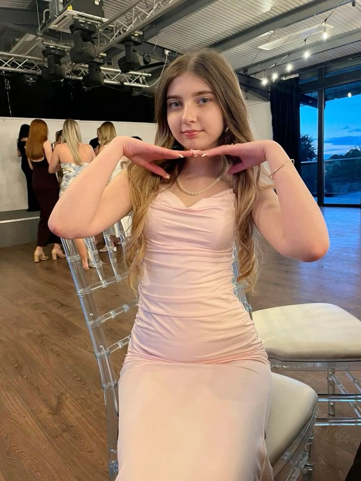 Mermaid Strap Pink Sweetheart Long Formal Prom Dress Evening Gown TP2365