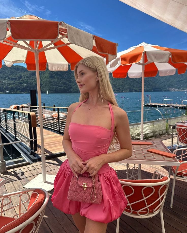 Halter Neck Sleeveless Tutu Pink Short Birthday Party Dress Prom Dress TP2373