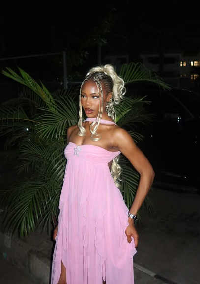 Chic Pink Strapless Chiffon Backless Irregular Skirt Prom Dress Evening Dress TP2400