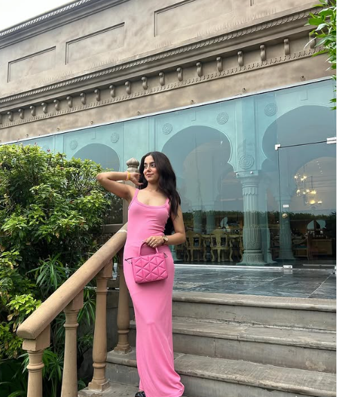 Elegant Pink Strap Mermaid Bodycon Long Prom Dress Evening Dress TP2476