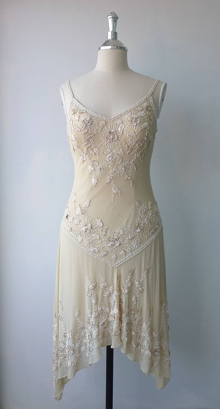 Vintage Ivory Spaghetti Strap V Neck Chiffon Short Ball Gown Evening Dress TP2485