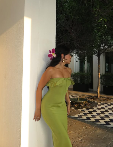 Sexy Green Off Shoulder Sleeveless Mermaid Long Prom Dress Evening Dress TP2496
