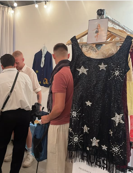 Shiny Black Sleeveless Star Sequined Tassel Mini Party Dress Homecoming Dress TP2520