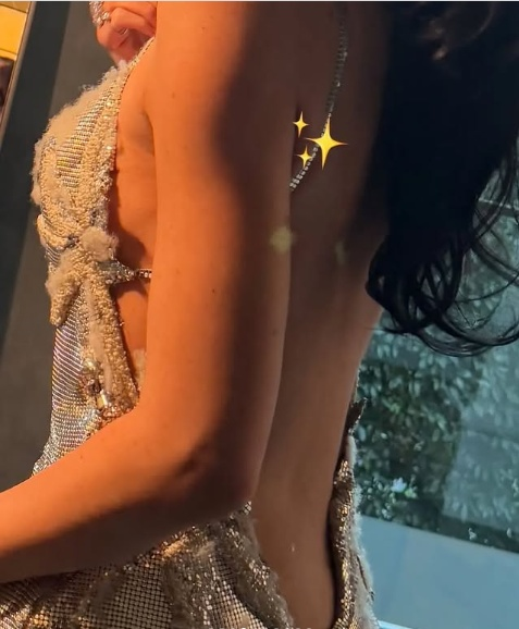Shiny Gold Spaghetti Strap Sleeveless Low Cut Backless Mermaid Long Prom Dress Evening Dress TP2521