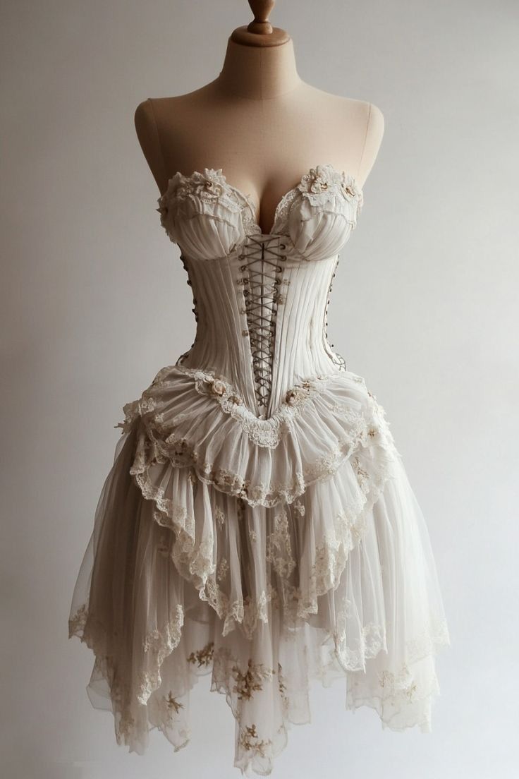 Vintage Ivory Strapless Sweetheart Neck A-Line Mini Party Dress Homecoming Dress TP2535