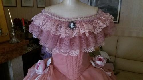 Vintage French Palace Lace A-line Long Prom Dress Evening Dress TP2542