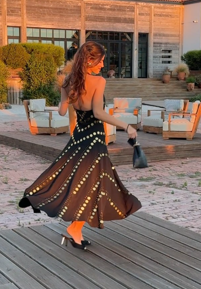 Elegant Black Halter Neck Sequined Backless Chiffon Long Prom Dress Evening Dress TP2571