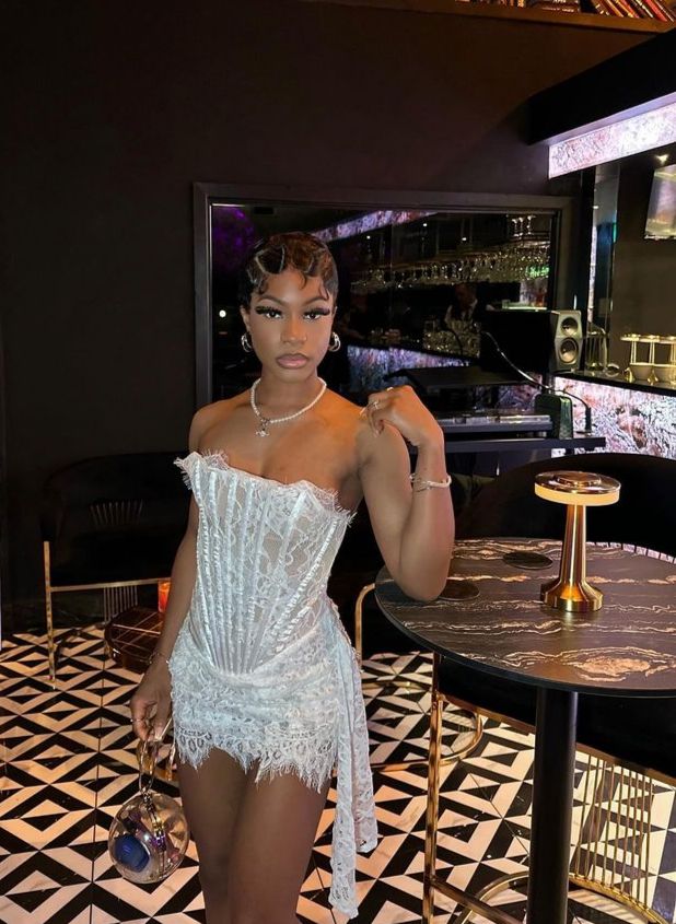 Sexy Black Strapless Lace Bodycon Mini Prom Dress Party Dress TP2600