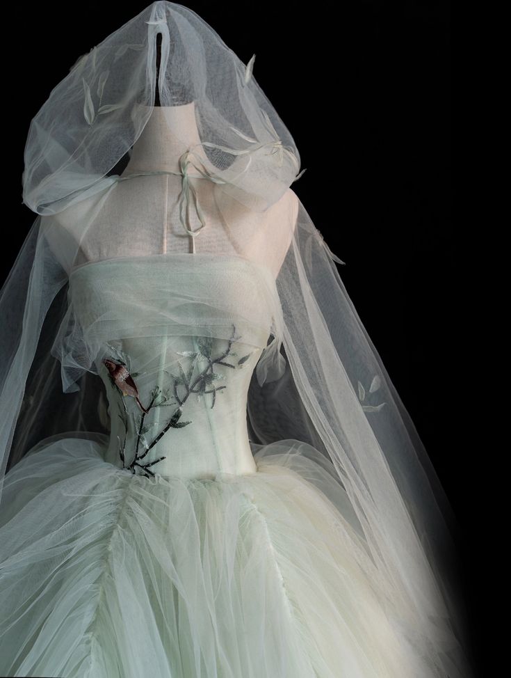 Elegant Green Strapless A-Line Tulle Long Prom Dress Evening Dress TP2739