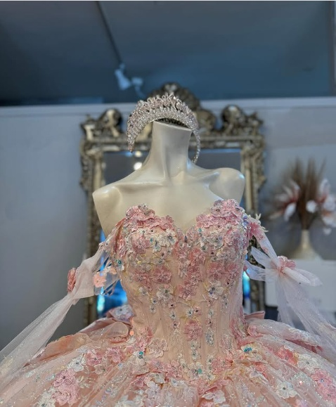 Sweet light pink princess dress sweetheart neckline bow tail A-line prom dress evening dress TP2767