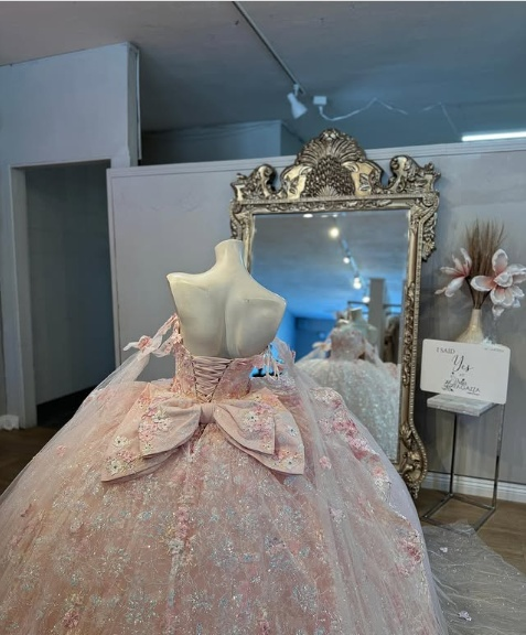 Sweet light pink princess dress sweetheart neckline bow tail A-line prom dress evening dress TP2767