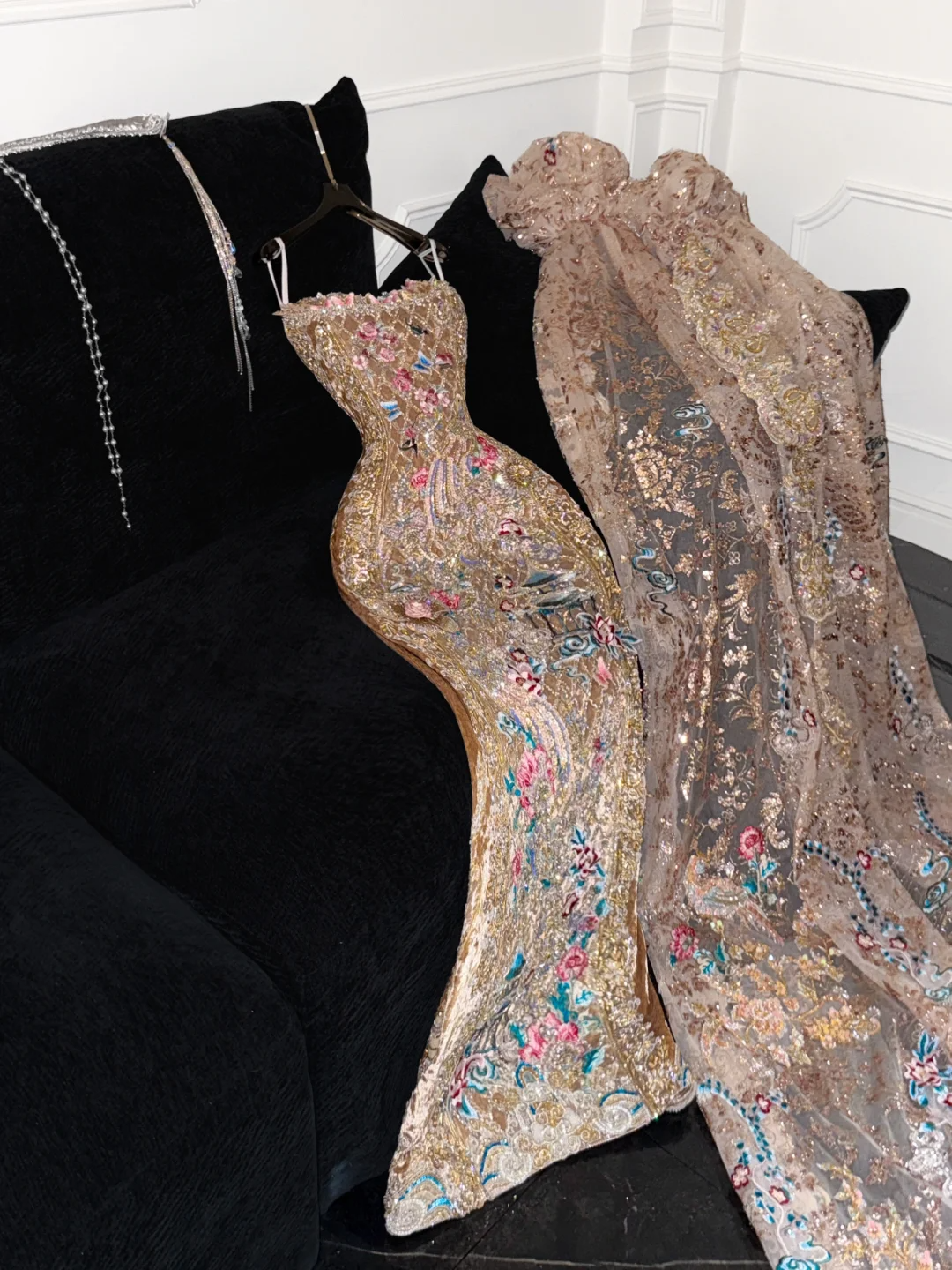 Gorgeous Shiny Beaded Exquisite Embroidery Mermaid Long Evening Dress Prom Dresses TP4185