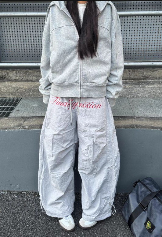 New Fashion Loose-fitting Letter Embroidery Design Street-style Long Casual Pants TP3233