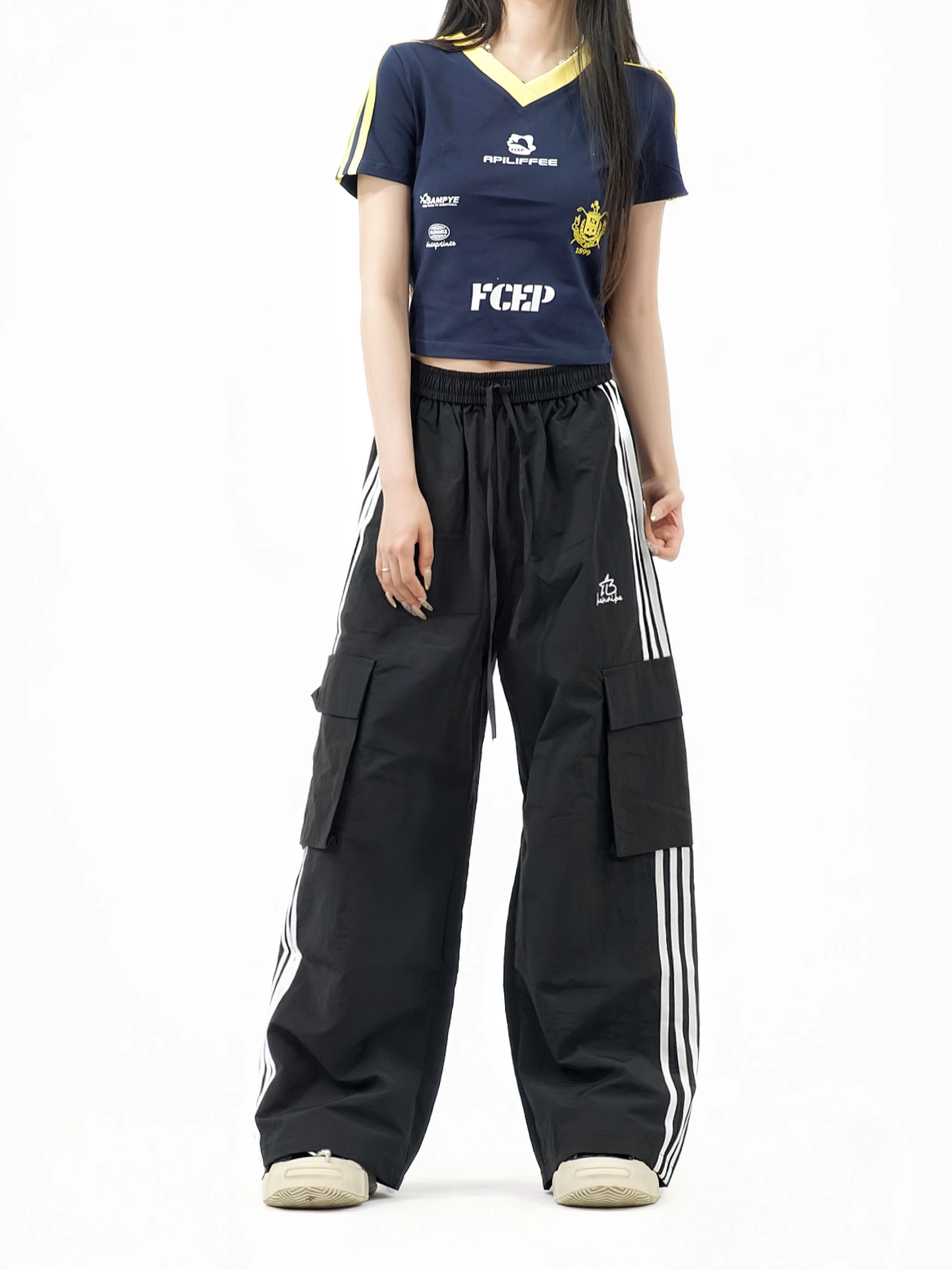 Vintage Loose-fitting Striped Design Street-style Long Casual Pants TP3231