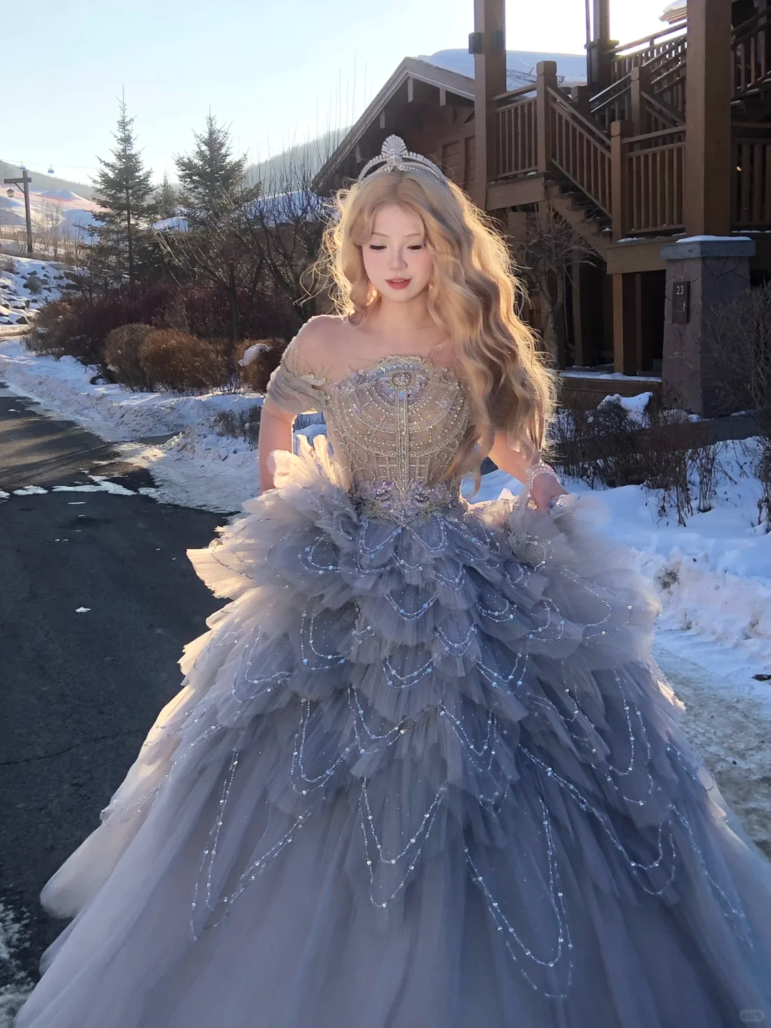 Gorgeous Glittering Sequined Beaded Off-the-shoulder Tulle Sweet 16 Quinceanera A-Line Evening Dress Ball Gown TP4299