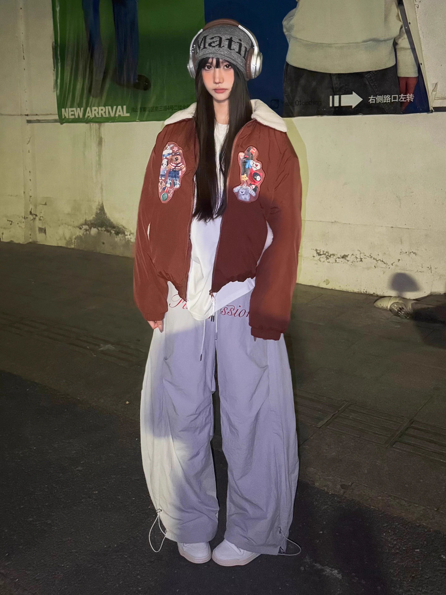 New Fashion Loose-fitting Letter Embroidery Design Street-style Long Casual Pants TP3233