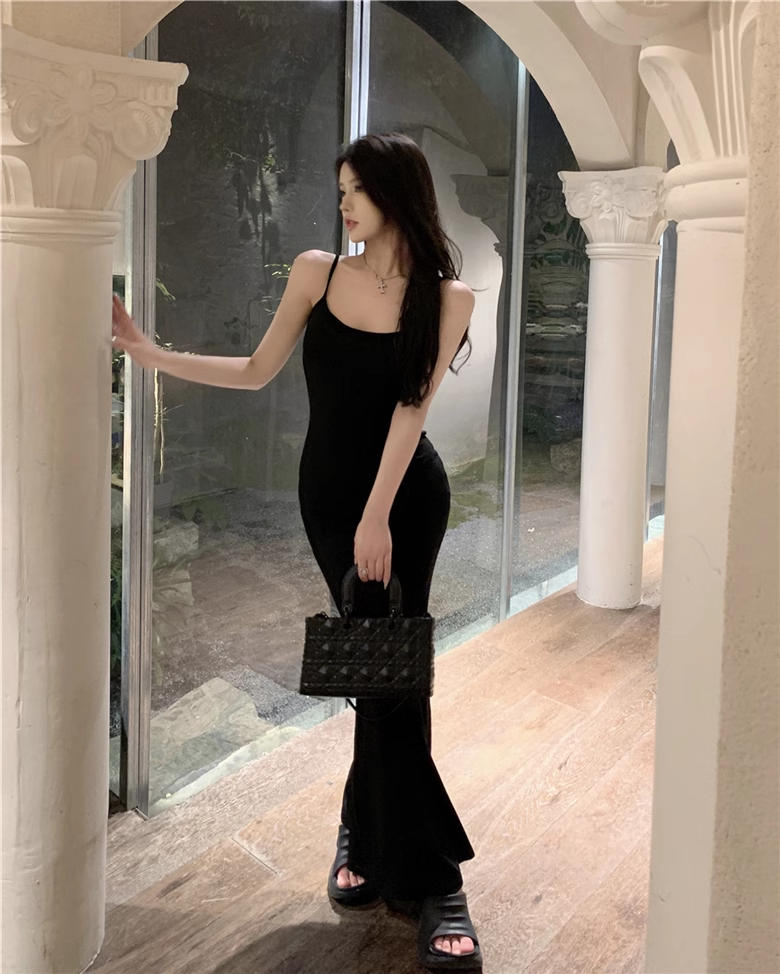 Simple Fashion Mermaid Design A-line Spaghetti Strap Dress TP3423