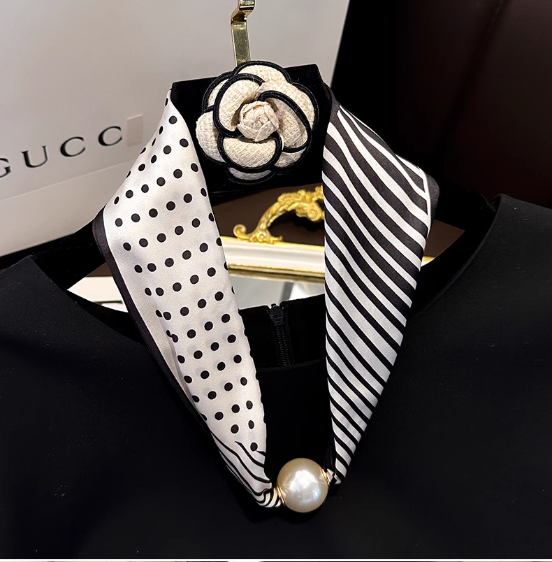 Vintage Elegant Versatile Soft Fabric Fashion Silk Scarf TP3133