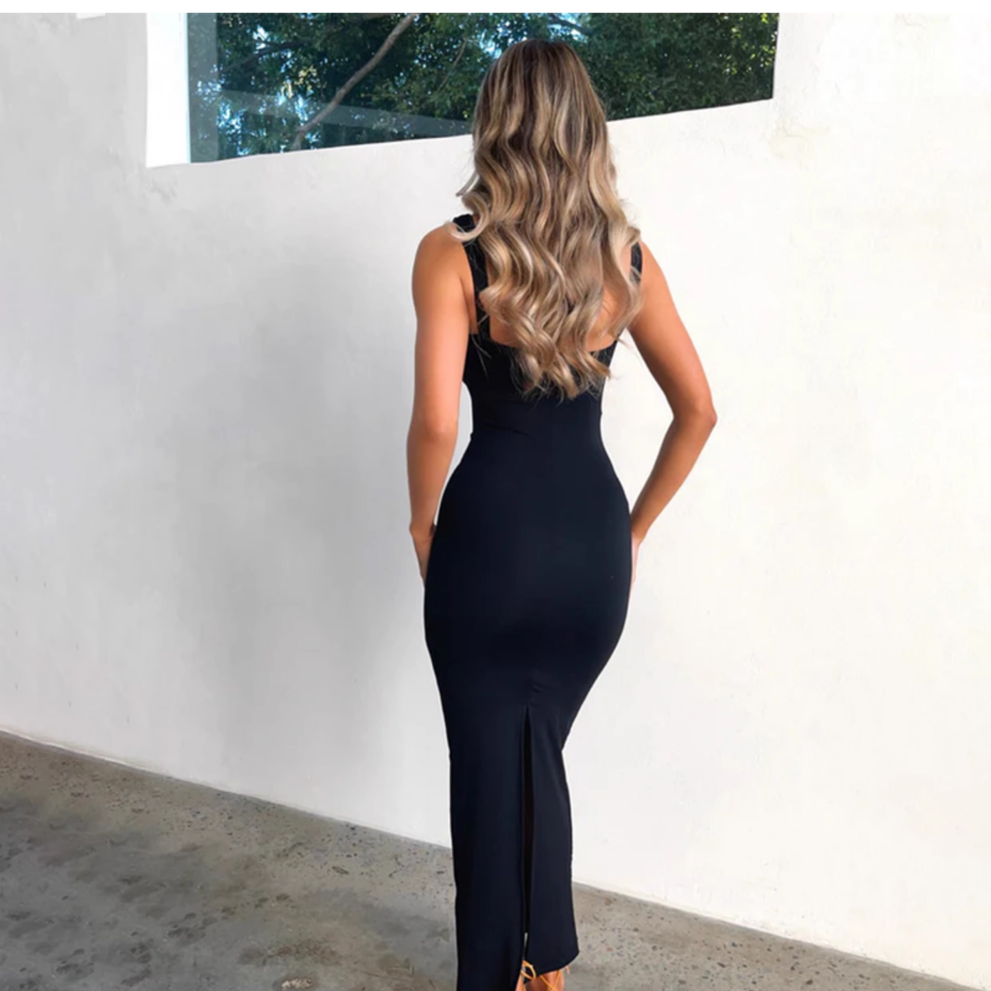 Women New Simple Fashion Slim-fit Spaghetti Strap Dress TP2888