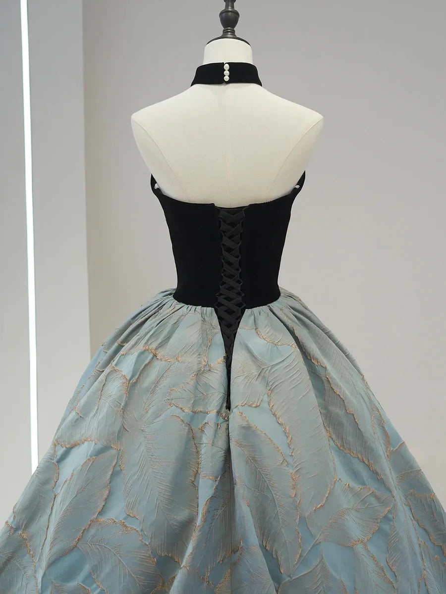 Beautiful Strapless Jacquard Floor Length Prom Dresses, A-Line Sweetheart Neck Formal Dresses TP231