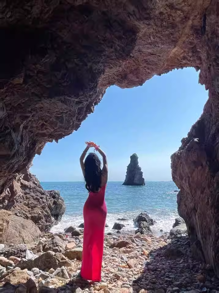 New Fashion Casual Rose Pink Sleeveless Halter Dress TP2976