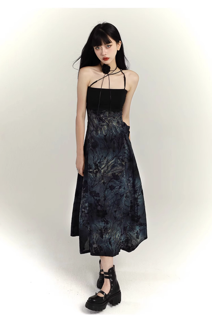 Simple Fashion Design Sense Halter Dress TP2926