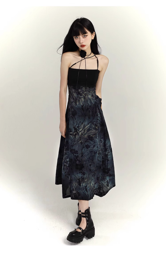 Simple Fashion Design Sense Halter Dress TP2926