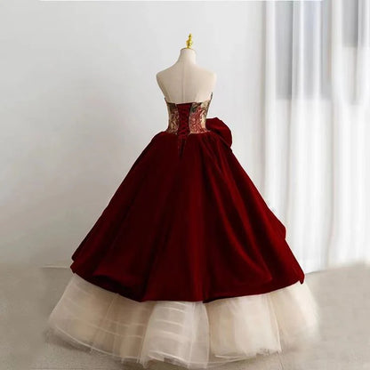 Unique Rose Design Strapless Sweet 16 Quinceanera A-Line Prom Dress Birthday Dress Evening Dress Ball Gown  TP4528