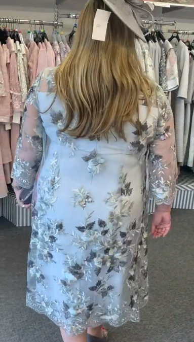 Elegant Lace Floral Embroidered Sheath Dress with Matching Coat Mother of Bride Dress TP5063