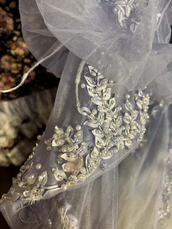 Vintage Ombre Off-the-shoulder Applique Beaded Sweet 16 Quinceanera A-Line Evening Dress Ball Gown TP4277