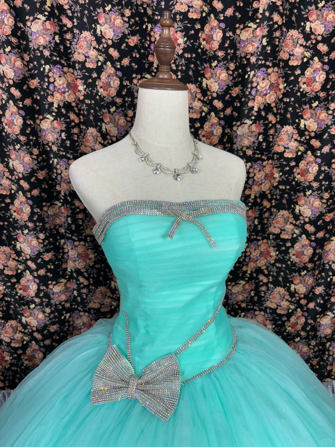 Gorgeous Shiny Beaded Sweet 16 Quinceanera Strapless A-Line Floor-length Prom Dress Evening Dress Ball Gown TP4394