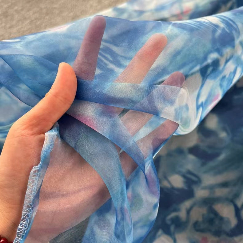 Elegant Spaghetti Strap High-waisted Organza Party Gala Ball Gown TP2851