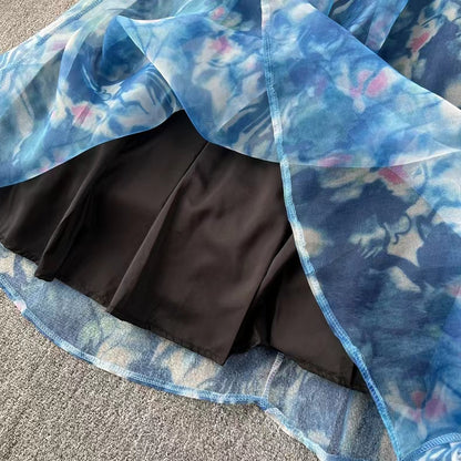 Elegant Spaghetti Strap High-waisted Organza Party Gala Ball Gown TP2851