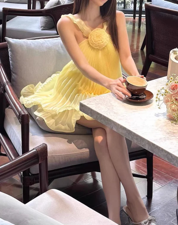 Cute Pleated Ruffle Short A-Line Party Dress Cocktail Dress Homecoming Dress TP4442