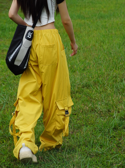 New Fashion Loose-fitting Multi-pocket Design Street-style Long Casual Pants TP3225