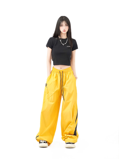 New Fashion Loose-fitting Striped Design Street-style Long Casual Pants TP3275