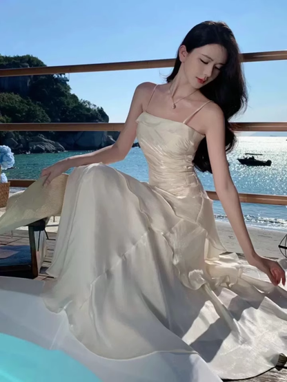 New Elegant Stylish Irregular Design Spaghetti Strap Dress TP3000