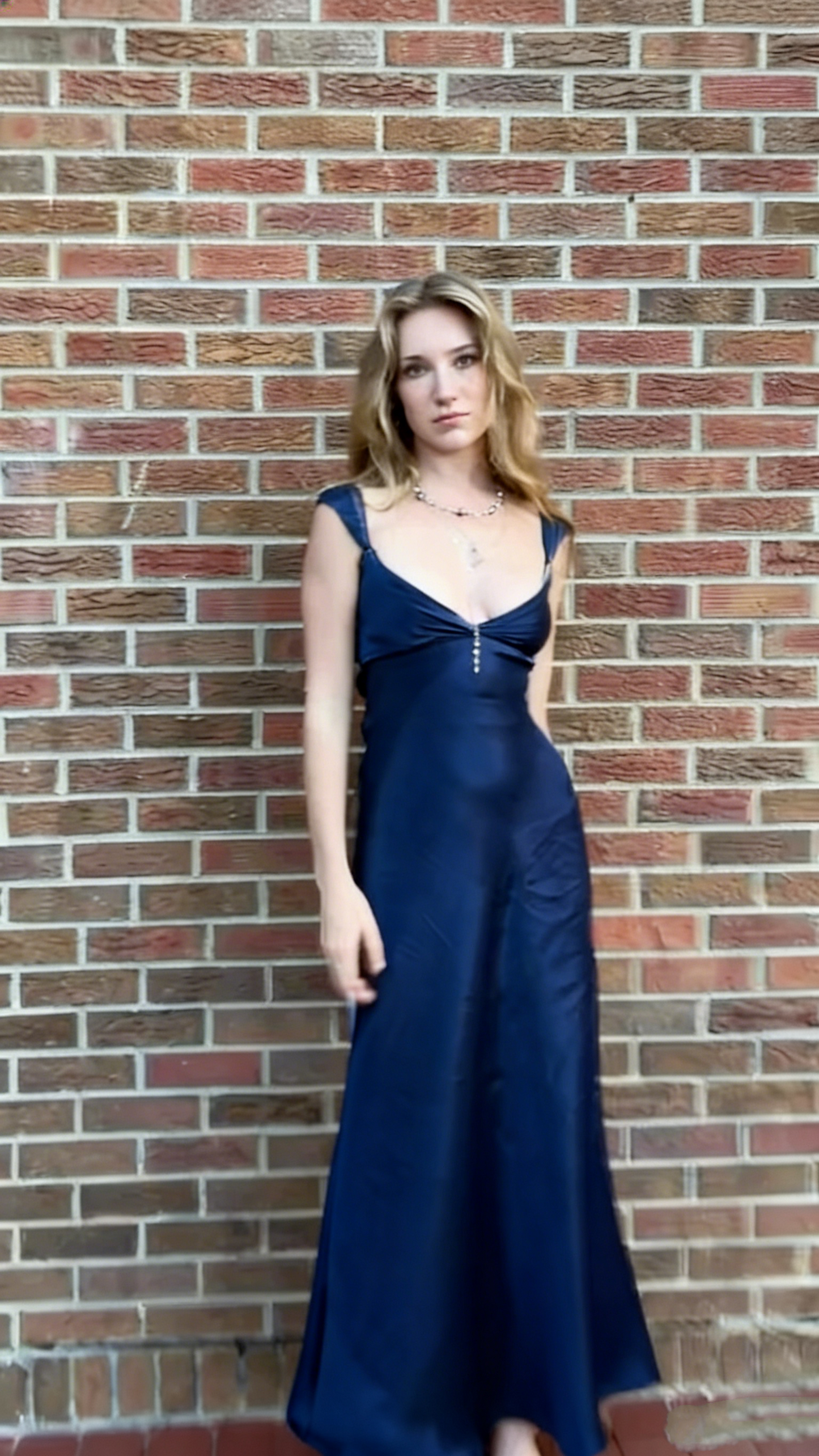 Elegant Silver-grey V-neck Sheath Satin Long Party Dress Evening Dress Prom Dress TP2751