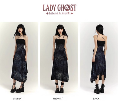 Simple Fashion Design Sense Halter Dress TP2926