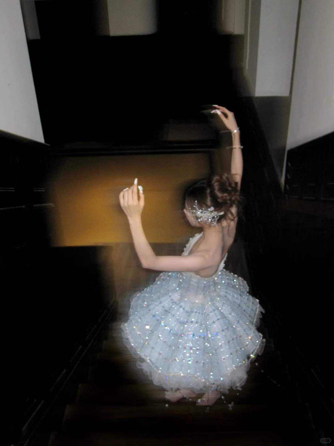 Gorgeous Shiny Light Blue Sequined A-Line Strapless Design Tiered Party Dress Homecoming Dress TP4238