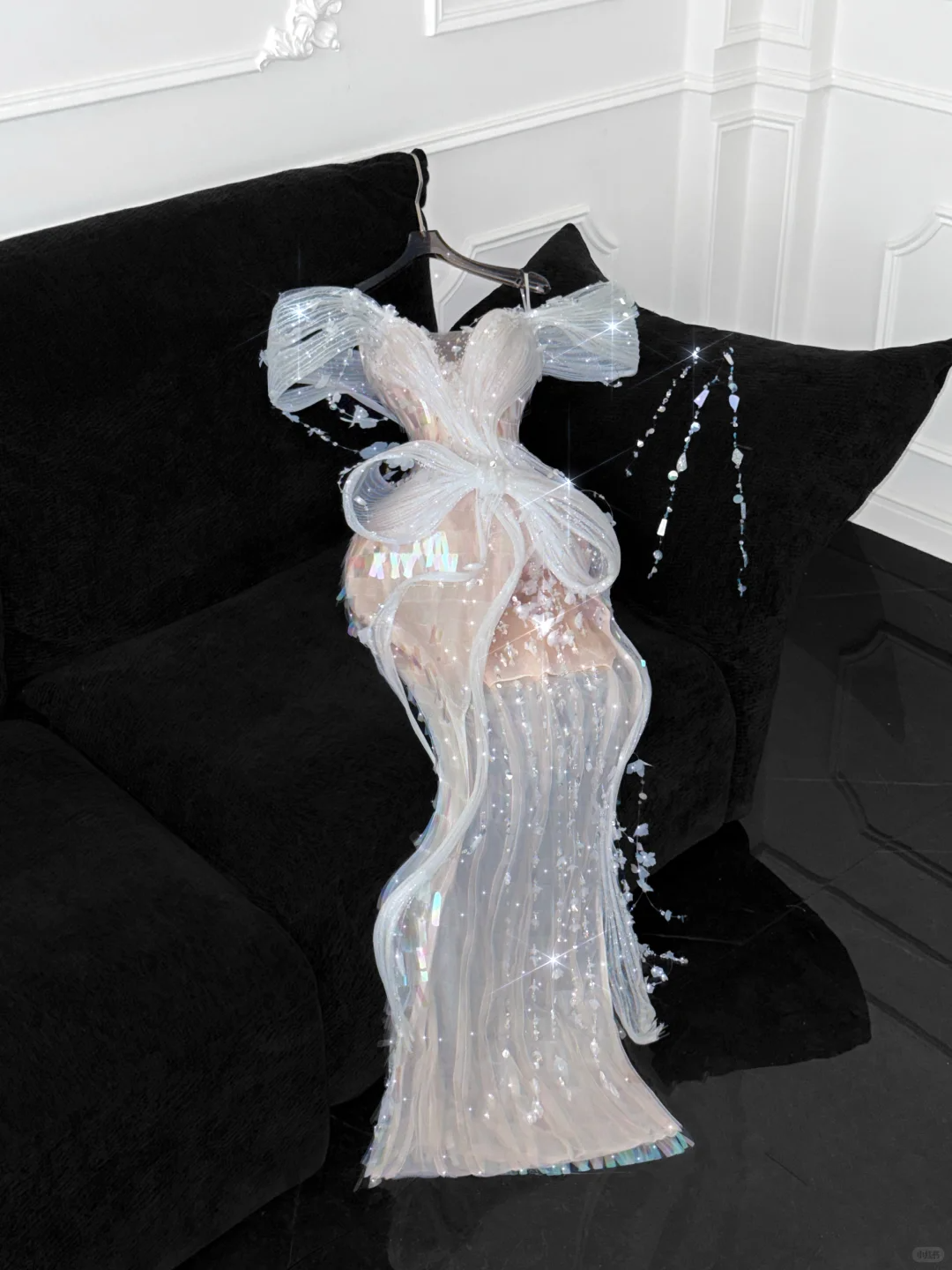 Vintage Sparkling Champagne Sequin Off-the-shoulder Sheath Elegant Chiffon Evening Dress Prom Dresses TP4153