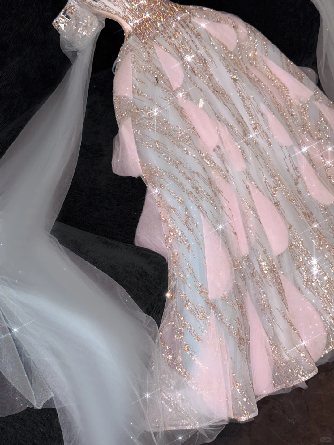 Gorgeous Shiny Pink Beaded Sequined Design A-Line Prom Dress Evening Dress Ball Gown TP4217