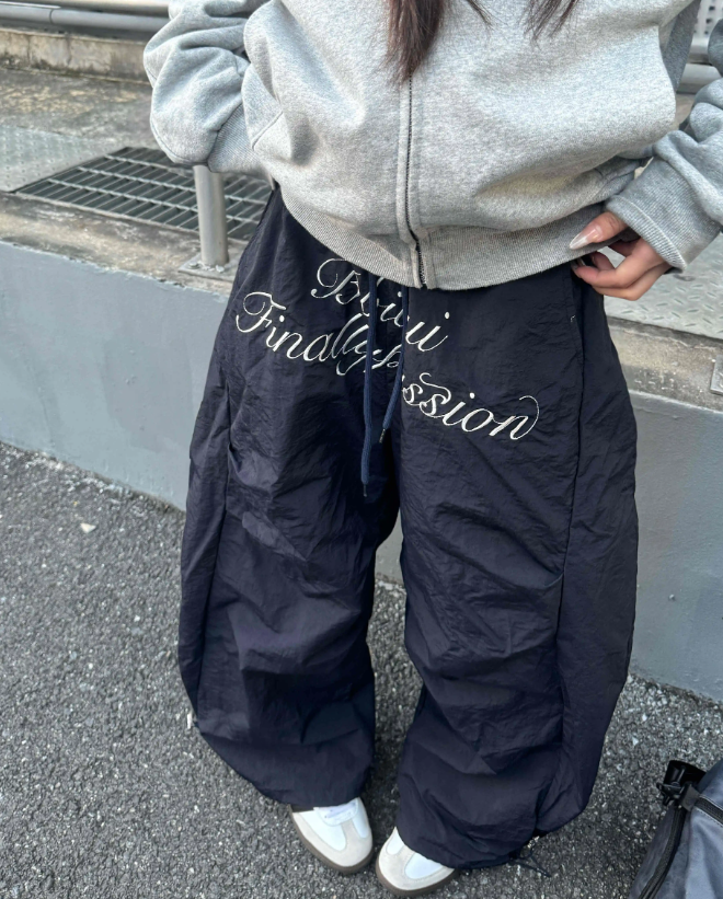 New Fashion Loose-fitting Letter Embroidery Design Street-style Long Casual Pants TP3233