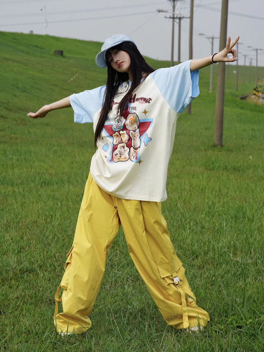 New Fashion Loose-fitting Multi-pocket Design Street-style Long Casual Pants TP3225