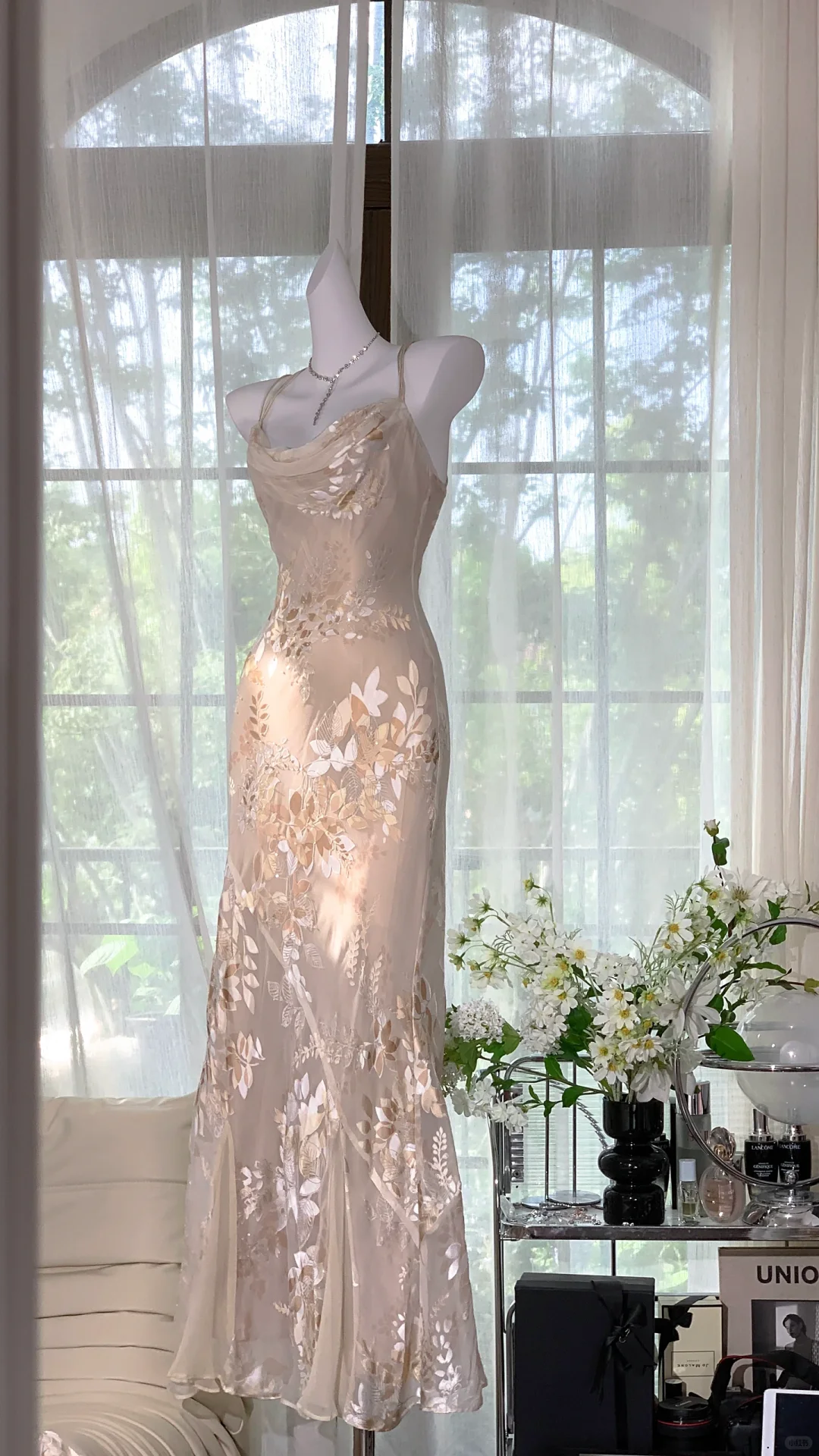 Elegant Mermaid Long Chiffon Spaghetti Strap Luxury Ball Gown Evening Dress Prom Dresses TP3965