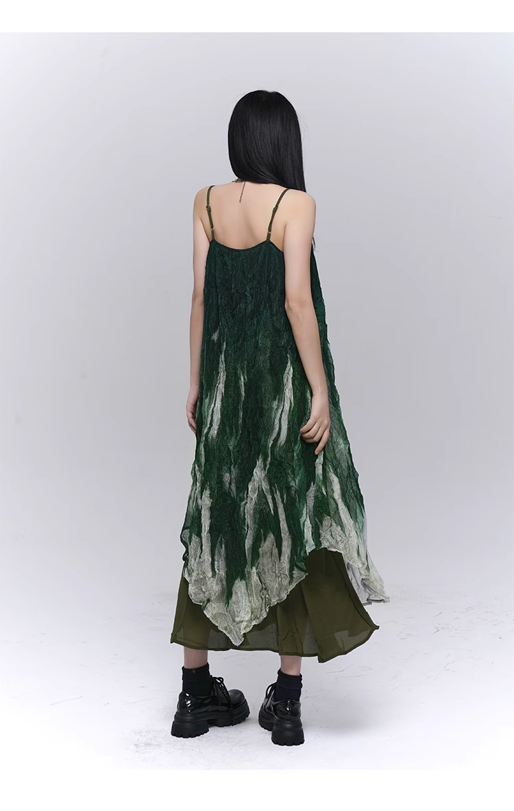 Chic Retro Goth Black Velvet Shawl Spaghetti Strap Dress TP2914