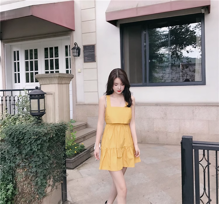 New Fashion Sleeveless Backless Beach Slim Spaghetti Strap Dress TP2983