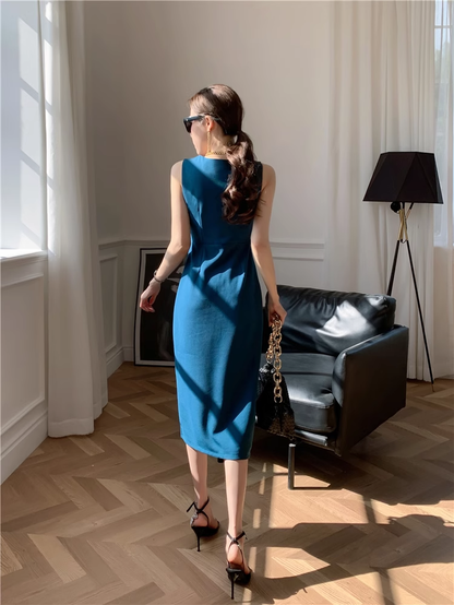 New Stylish Design Elegant Split Spaghetti Strap Dress TP2964
