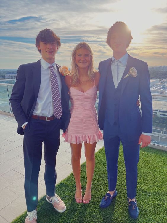 Cute Pink Spaghetti Strap Sheath Short Party Dress Cocktail Dress Homecoming Dress TP4374