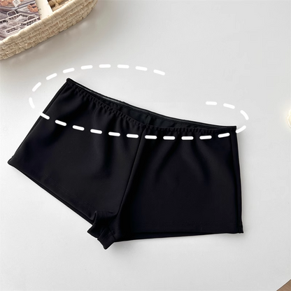 New Fashion Fake Two-piece Dress Design Black A-line Sleeveless Spaghetti Strap Dress TP3281